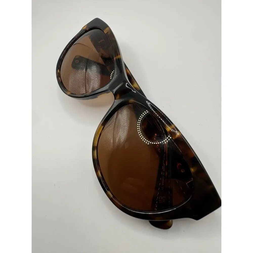 Bulova 9G1013 Cat Eye Sunglasses Brown Demi Tortoise Women's Case